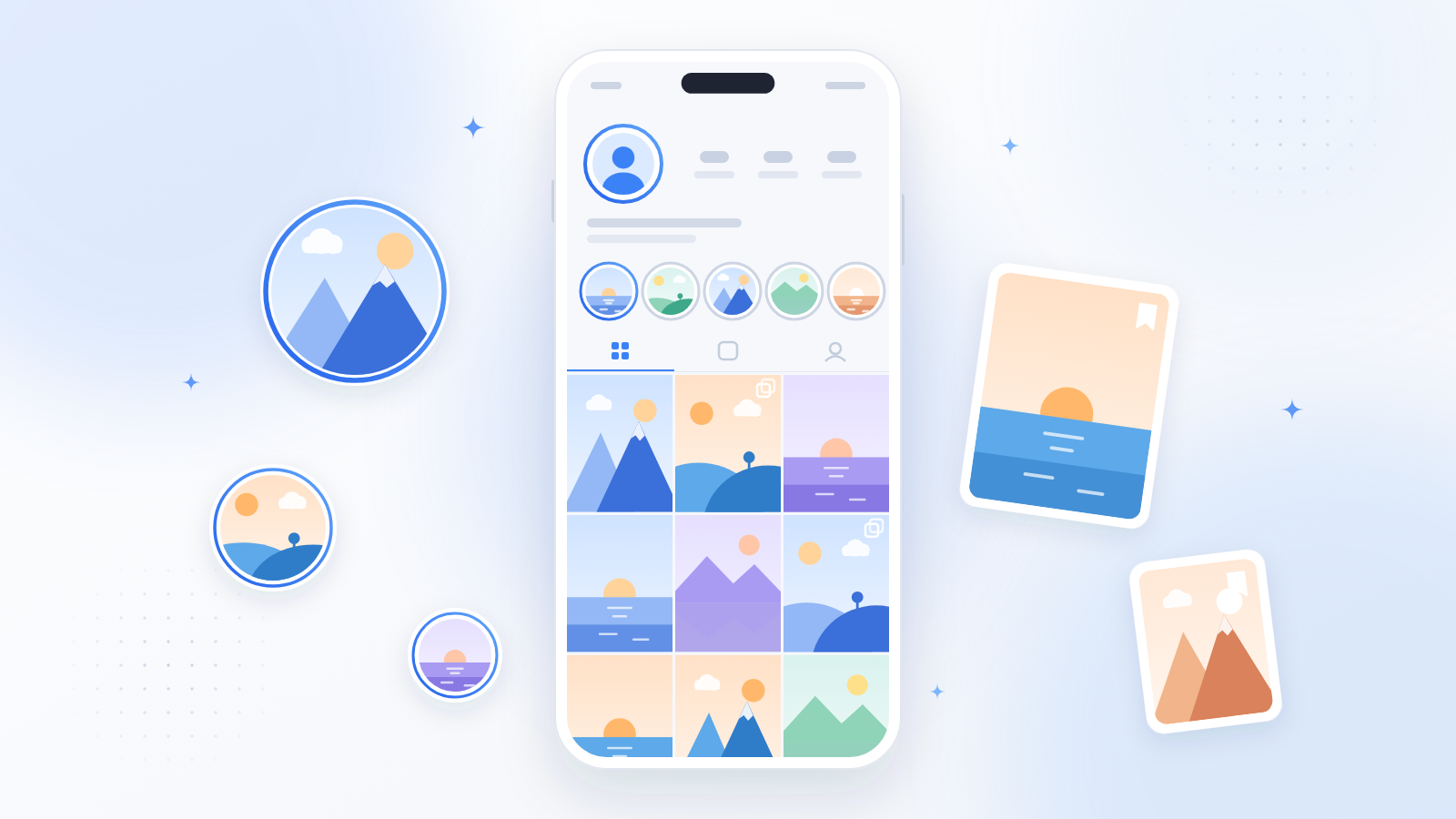 Instagram highlights grid viewed without an account