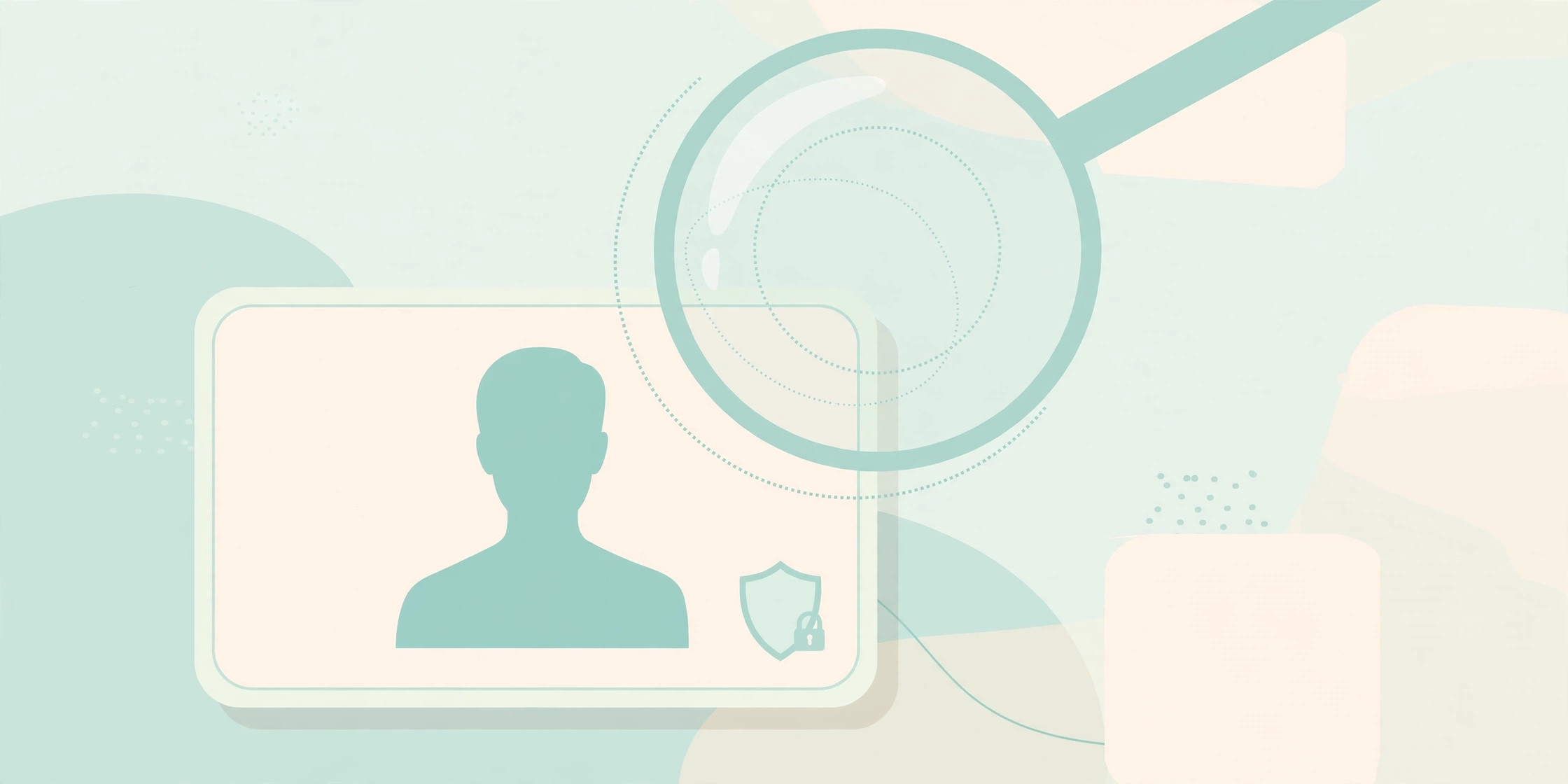 Anonymous Instagram profile browsing with magnifying glass and privacy shield
