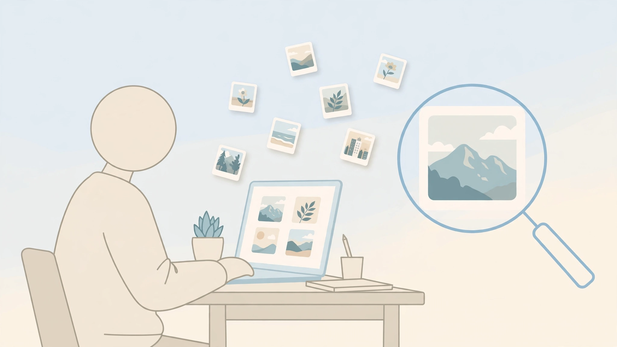 Person browsing Instagram photos on a laptop without logging in